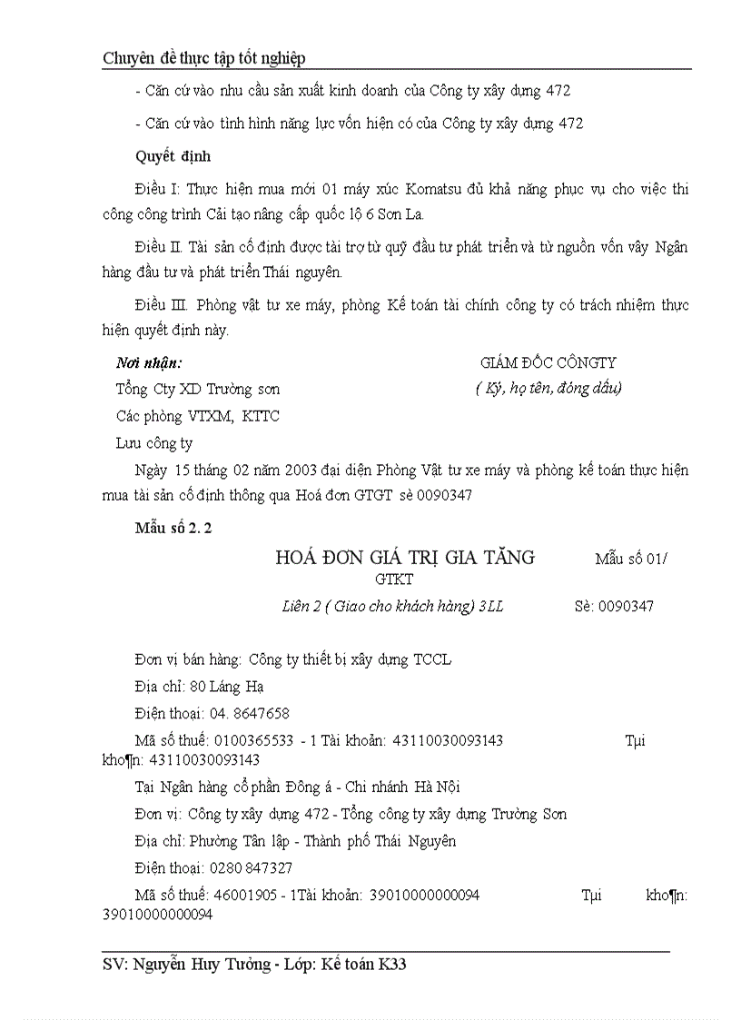 image for page Hoàn thiện hạch toán TSCĐ với việc nâng cao hiệu quả sử dụng TSCĐ tại Công ty Xây dựng 472 Tổng công ty xây dựng Trường Sơn 1