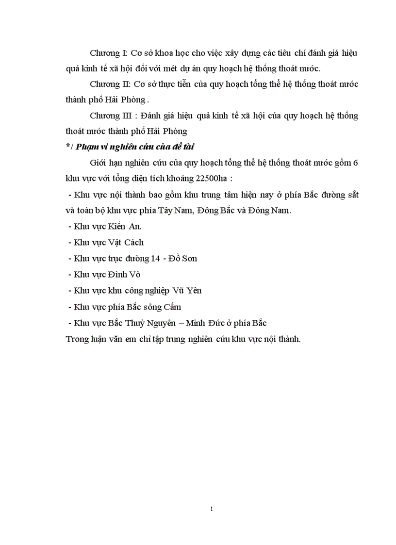 image for page Bước đầu nghiên cứu phương pháp đánh giá hiệu quả kinh tế xã hội của dự án quy hoạch tổng thể hệ thống thoát nước thành phố Hải Phòng 1