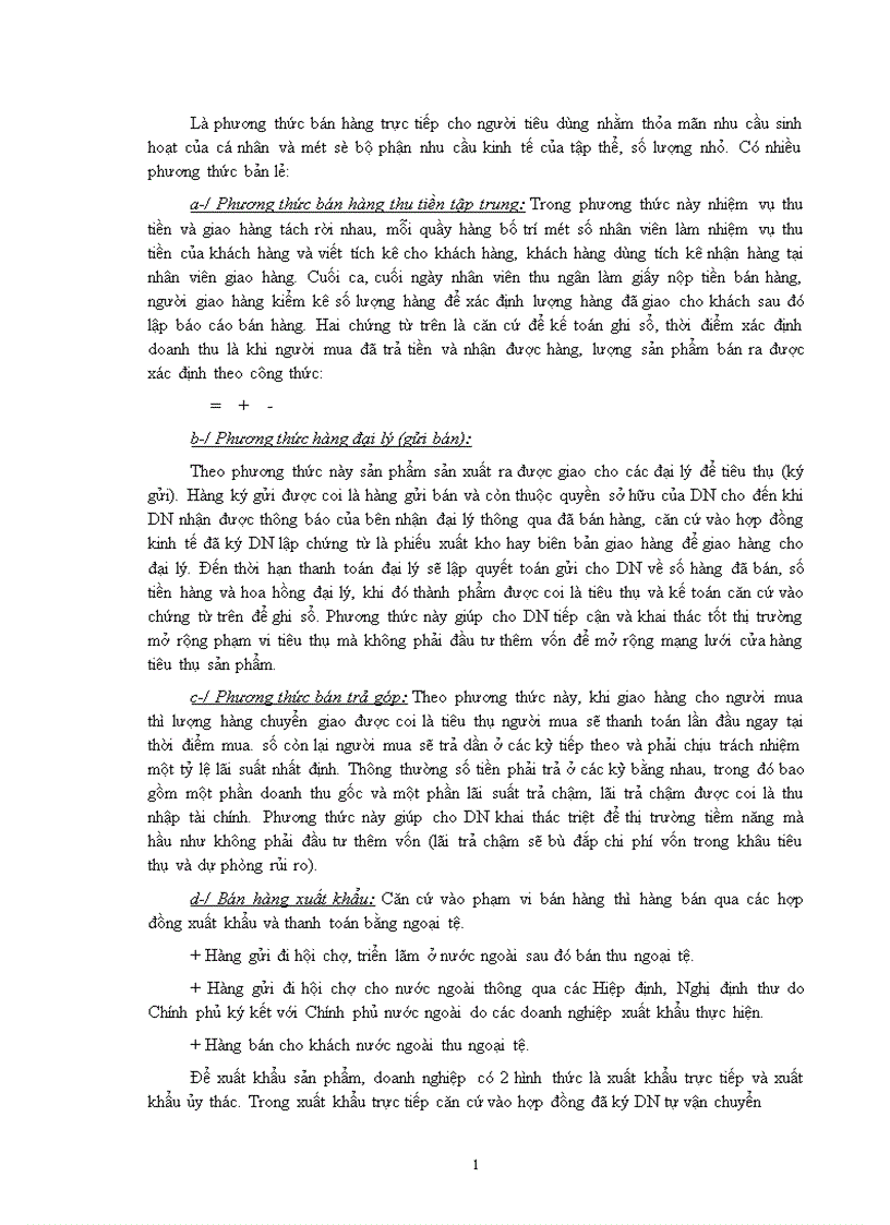 image for page Kế toán tiêu thụ sản phẩm và xác định kết quả tiêu thụ sản phẩm tại Công ty Xà phòng Hà Nội 1