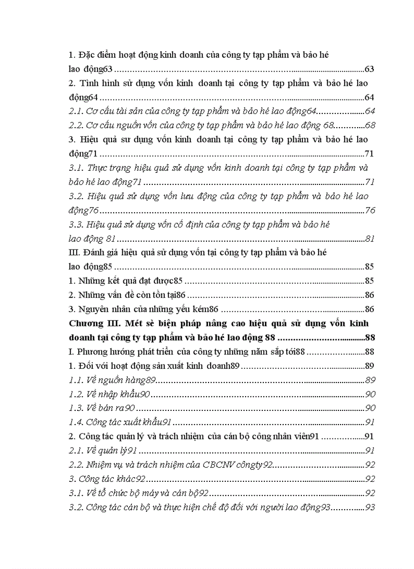 image for page Một số biện pháp nâng cao hiệu quả sử dụng vốn kinh doanh tại Công ty Tạp phẩm và bảo hộ lao động 1