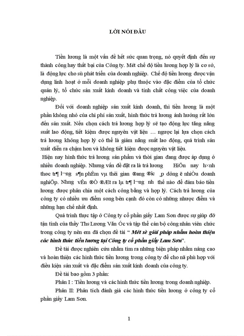 image for page Một số giải pháp nhằm hoàn thiện các hình thức tiền lương tại Công ty cổ phần giấy Lam Sơn 1