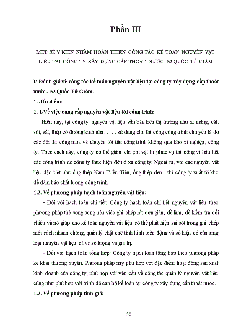 image for page Hoàn thiện công tác kế toán nguyên vật liệu tại Công ty xây dựng cấp thoát nước 1