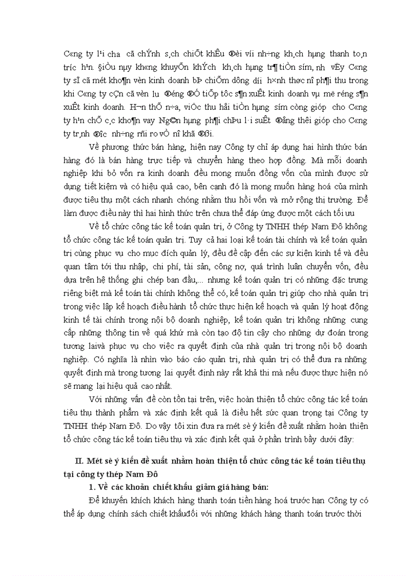image for page Hoàn thiện kế toán tiêu thụ thành phẩm và xác định kết quả tiêu thụ thành phẩm tại công ty TNHH thép Nam Đô