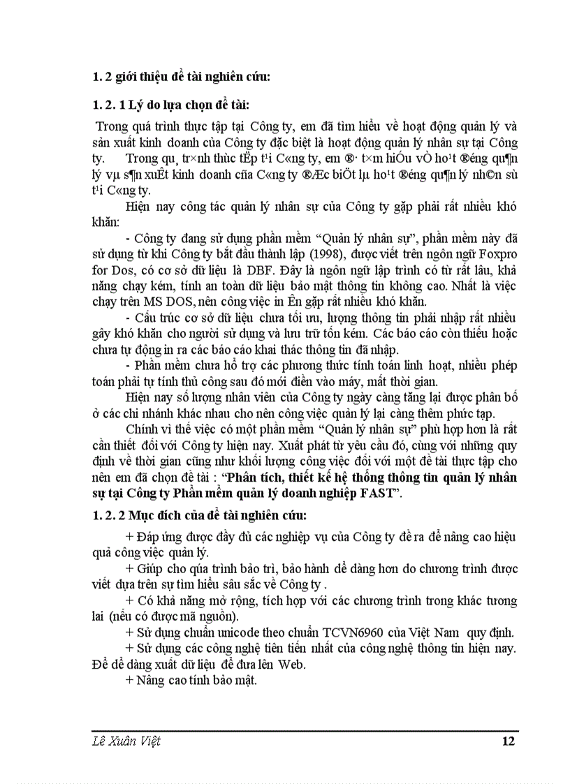 image for page Phân tích thiết kế hệ thống thông tin quản lý nhân sự tại Công ty Phần mềm quản lý doanh nghiệp FAST