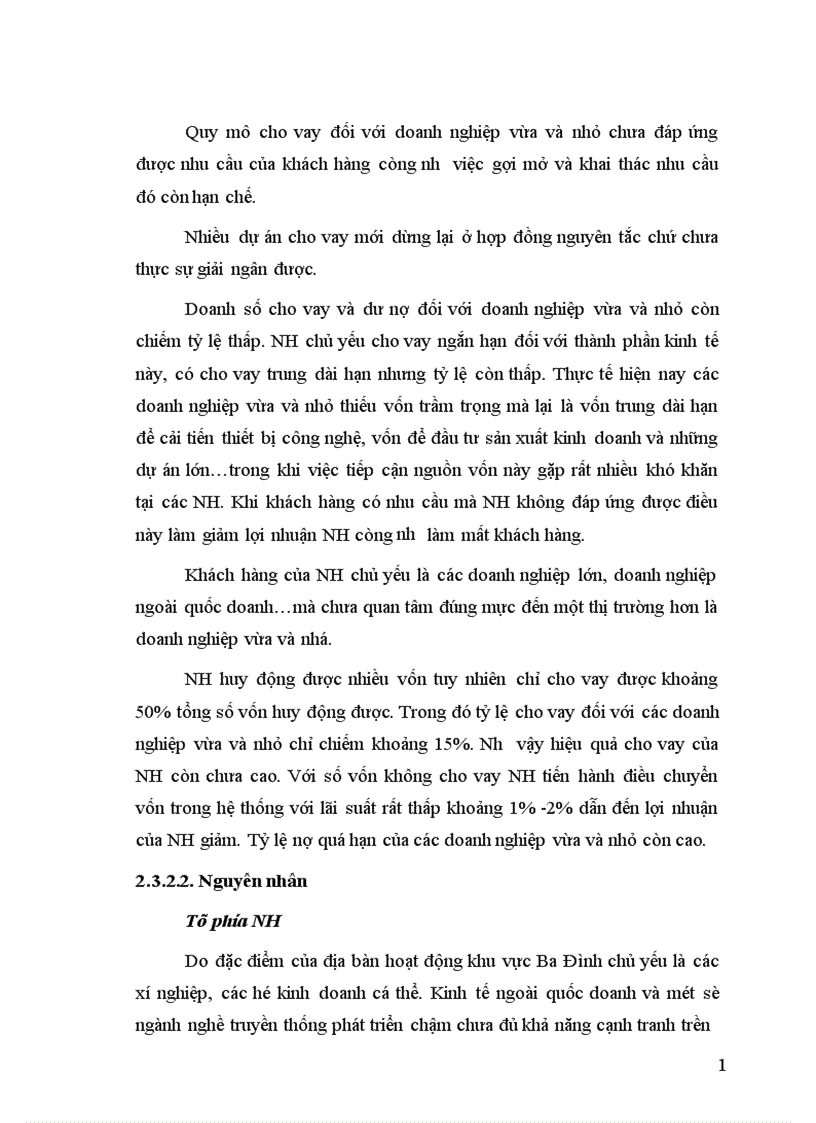 image for page Giải pháp nâng cao chất lượng tín dụng đối với các doanh nghiệp vừa và nhỏ tại Chi nhánh NHCT Ba Đình 1