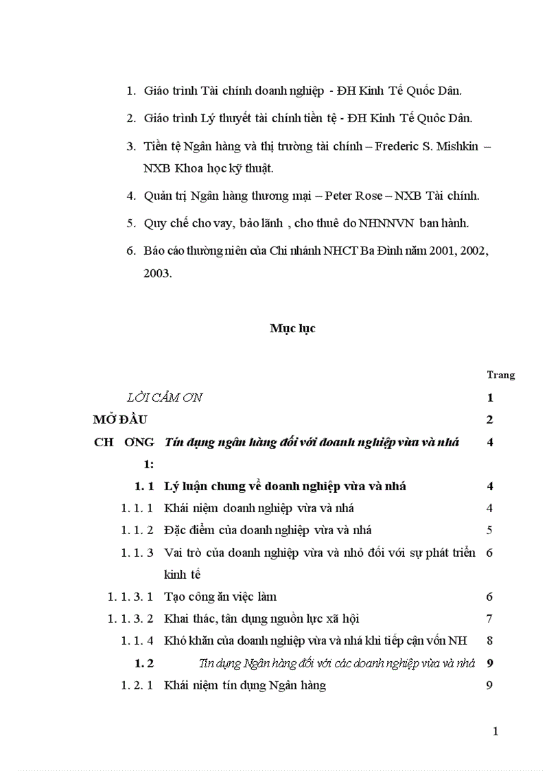 image for page Giải pháp nâng cao chất lượng tín dụng đối với các doanh nghiệp vừa và nhỏ tại Chi nhánh NHCT Ba Đình 1