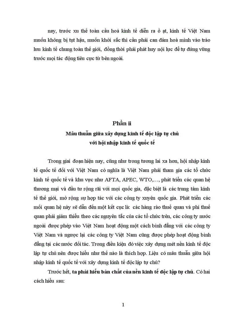 image for page Phép biện chứng về mâu thuẫn và việc phân tích mâu thuẫn giữa xây dựng kinh tế độc lập tự chủ với hội nhập kinh tế quốc tế 1