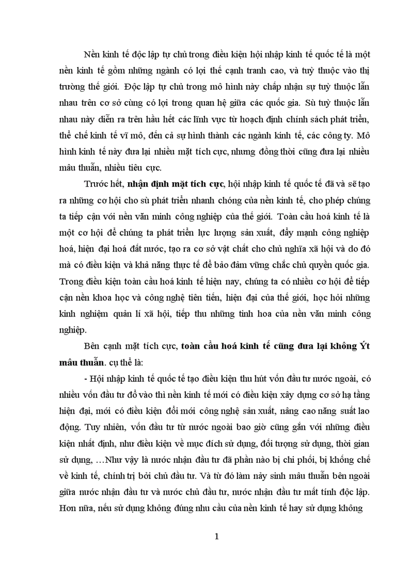 image for page Phép biện chứng về mâu thuẫn và việc phân tích mâu thuẫn giữa xây dựng kinh tế độc lập tự chủ với hội nhập kinh tế quốc tế 1