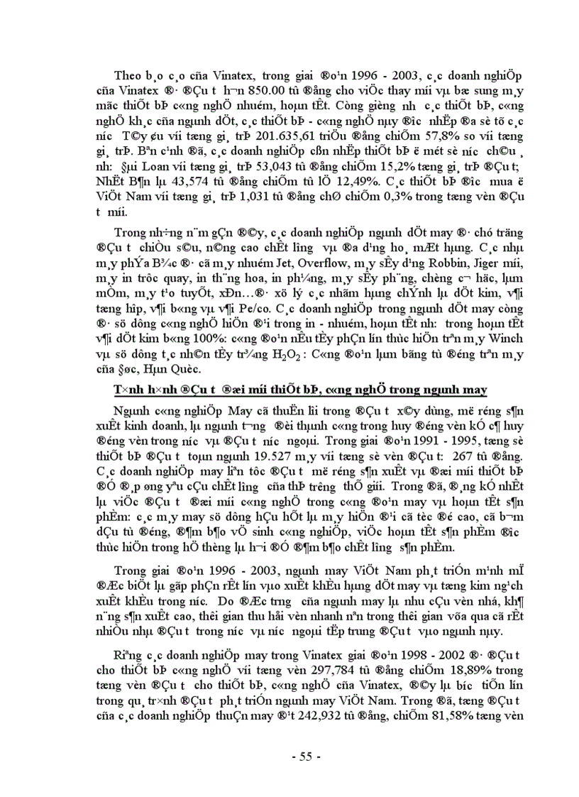 image for page Thực trạng và giải pháp đầu tư nâng cao khả năng cạnh tranh của ngành dệt may Việt Nam