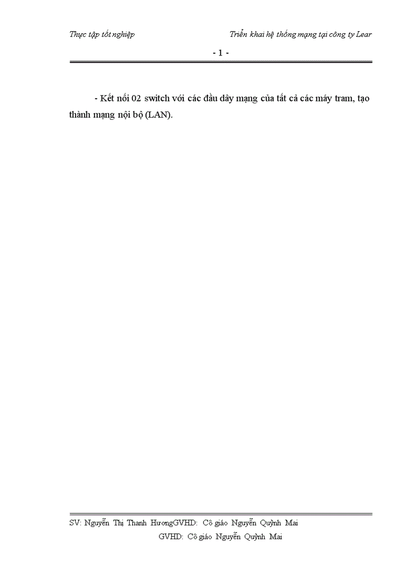 image for page Triển khai hệ thống mạng tại công ty Lear