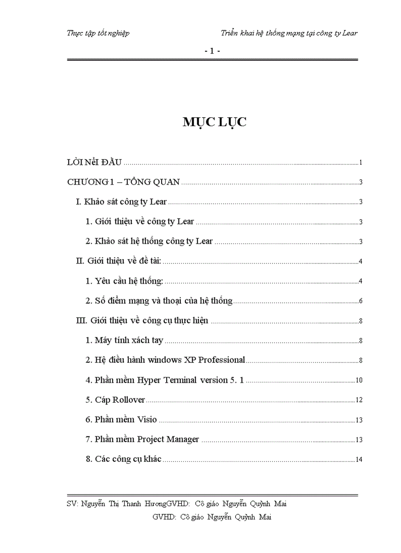 image for page Triển khai hệ thống mạng tại công ty Lear