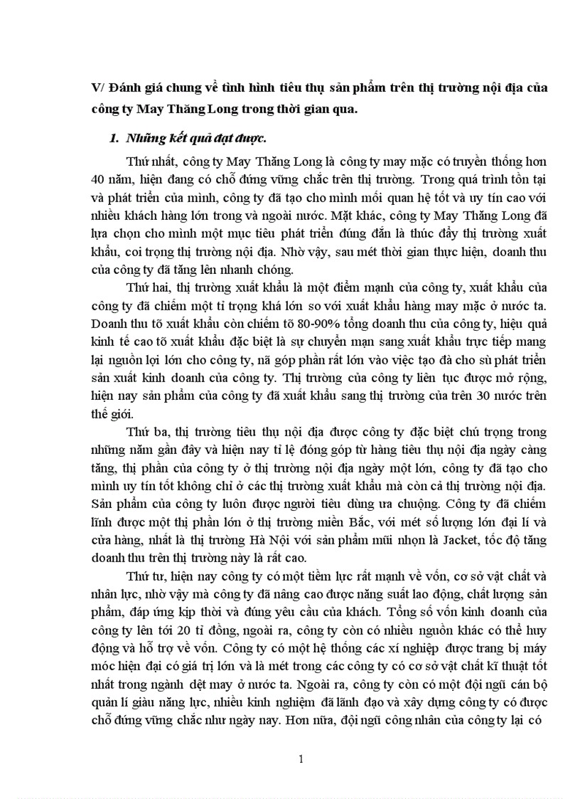 image for page Biện pháp nhằm đẩy mạnh tiêu thụ sản phẩm trên thị trường nội địa của công ty May Thăng Long 1