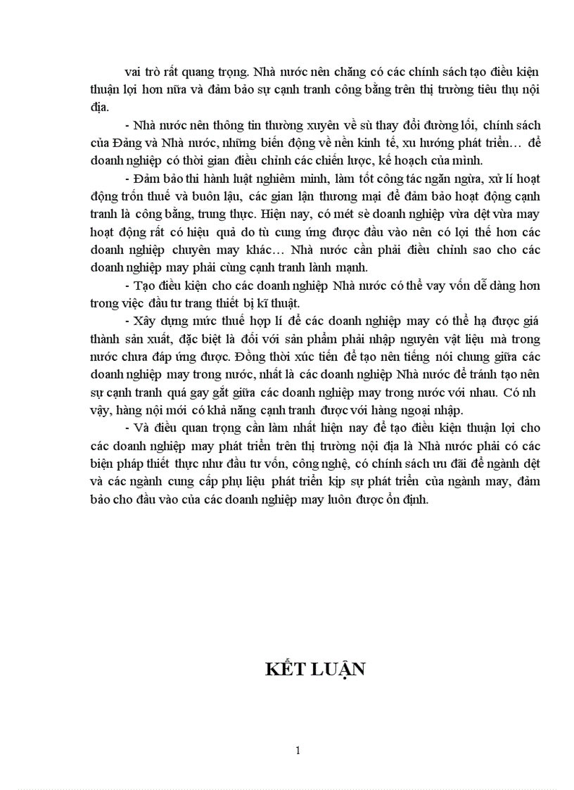 image for page Biện pháp nhằm đẩy mạnh tiêu thụ sản phẩm trên thị trường nội địa của công ty May Thăng Long 1