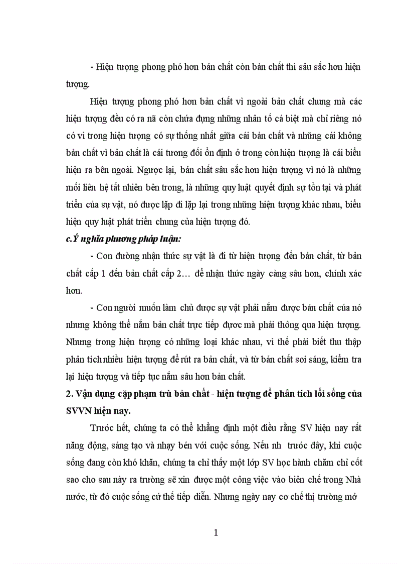 image for page Dùng Cặp phạm trù bản chất hiện tượng phân tích lối sống của Sinh Viên Việt Nam hiện nay 1