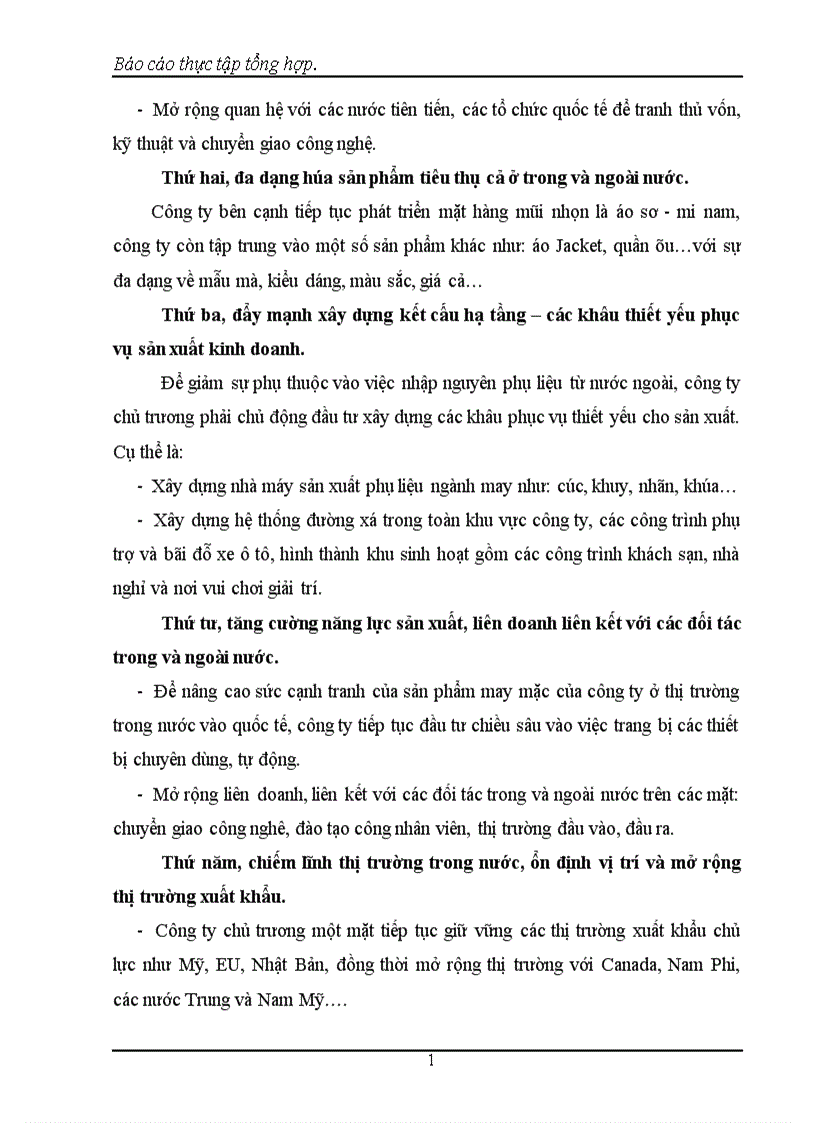 image for page Các hoạt động sản xuất kinh doanh chủ yếu của công ty cổ phần May 10 1