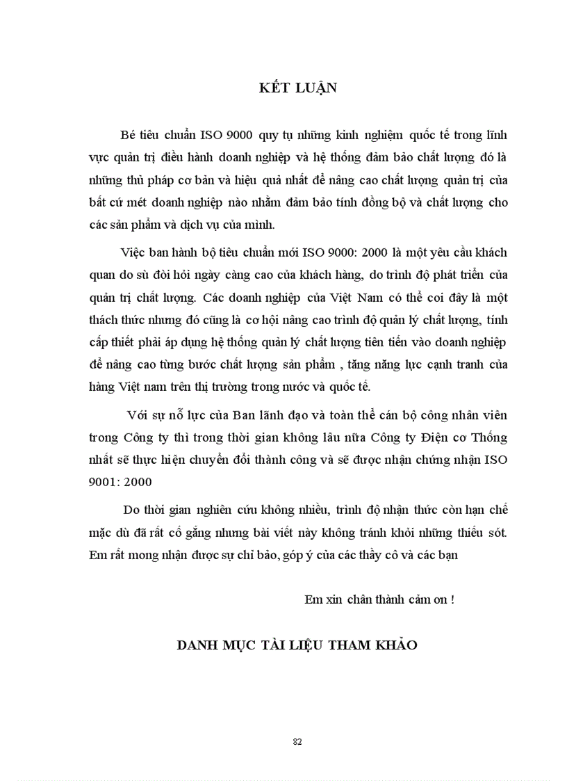 image for page Một số vấn đề về việc chuyển đổi hệ thống quản lý chất lượng theo tiêu chuẩn ISO 9000 phiên bản 1994 sang phiên bản 2000 tại Công ty Điện cơ Thống nhất 1
