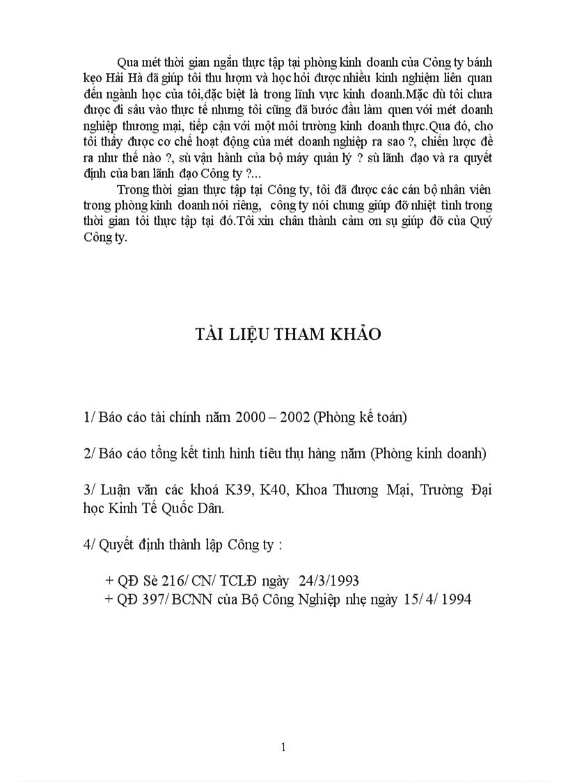 image for page Báo cáo thực tập tại Công ty bánh kẹo Hải Hà 1