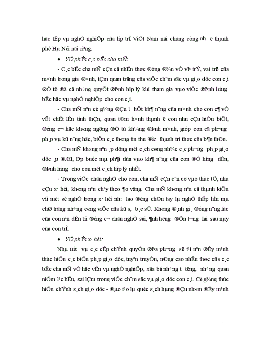 image for page Vai trò của cha mẹ trong việc hướng nghiệp cho con ở các gia đình đô thị hiện nay