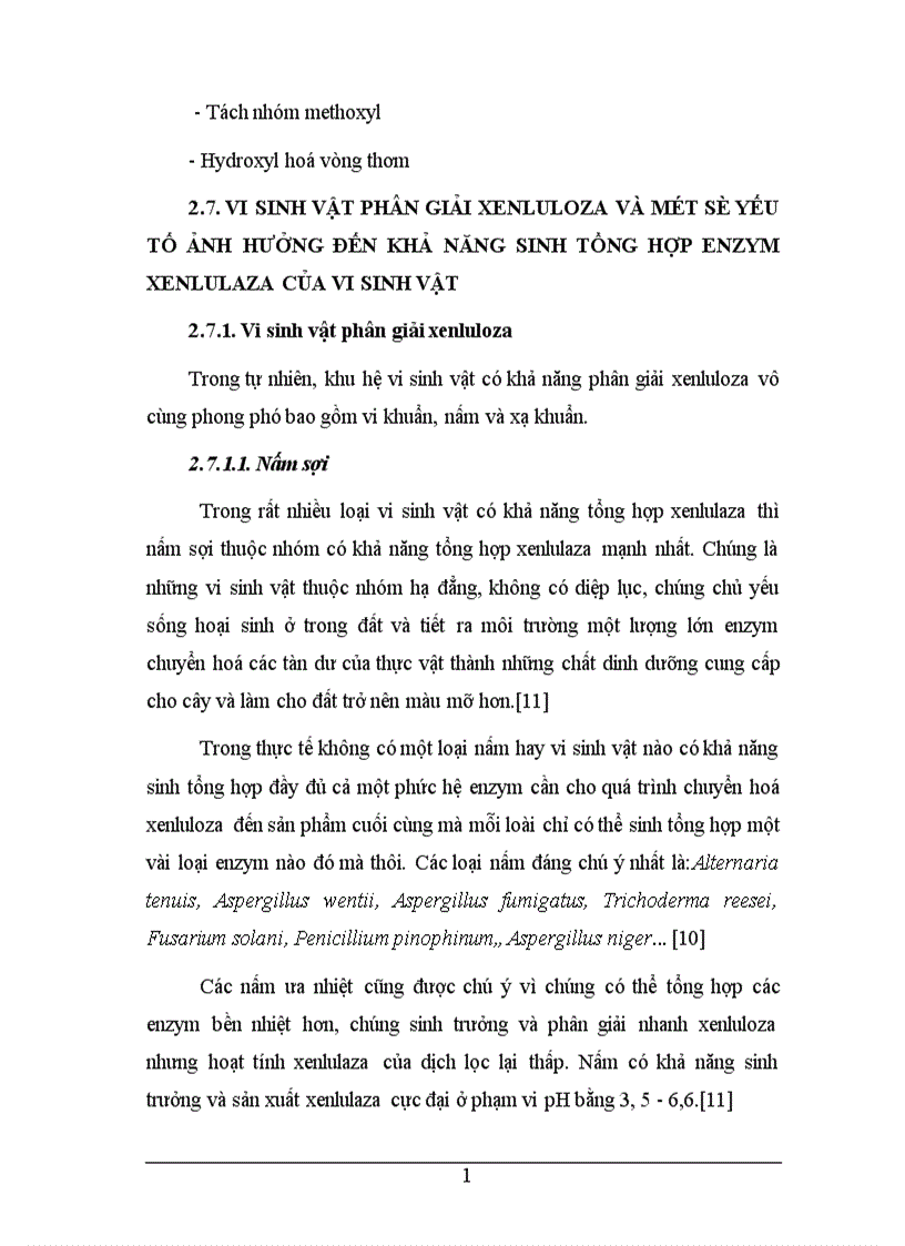 image for page Phân lập tuyển chọn và nghiên cứu các yếu tố ảnh hưởng đến khả năng sinh tổng hợp xenlulaza của một số chủng vi sinh vật nhằm ứng dụng xử lý phế thải ligno xenluloza 1