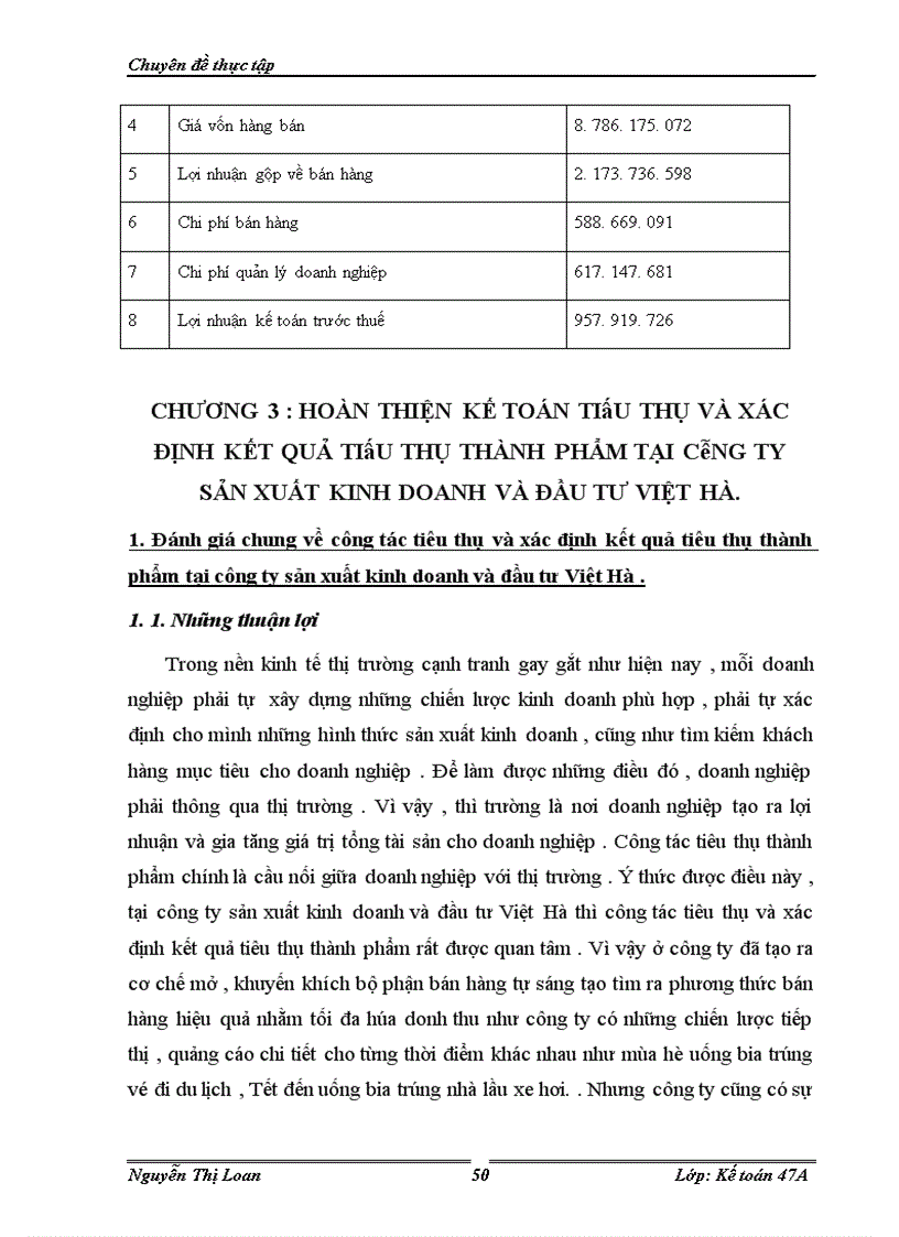 image for page Hoàn thiện hạch toán tiêu thụ và xác định kết quả tiêu thụ thành phẩm trong công ty sản xuất kinh doanh và đầu tư Việt Hà 1