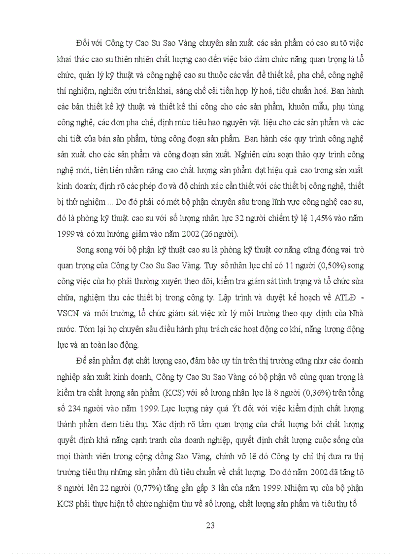 image for page Quản lý và sử dụng có hiệu quả lao động tại Công ty Cao Su Sao Vàng 1