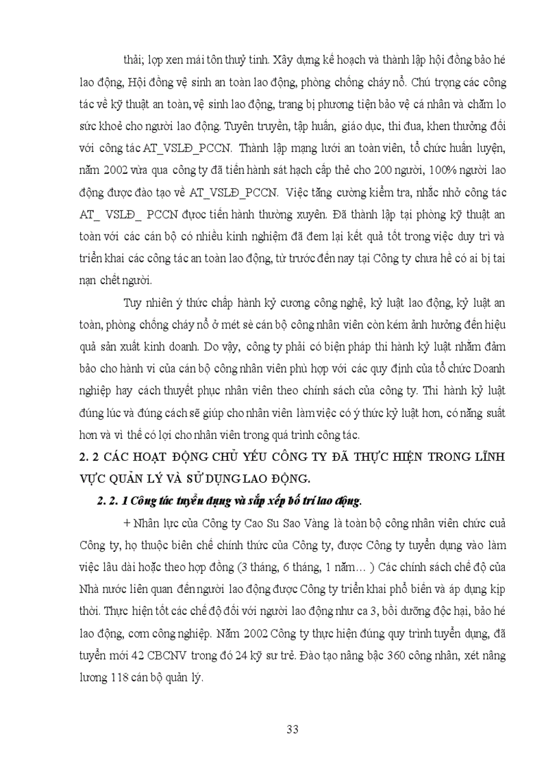 image for page Quản lý và sử dụng có hiệu quả lao động tại Công ty Cao Su Sao Vàng 1