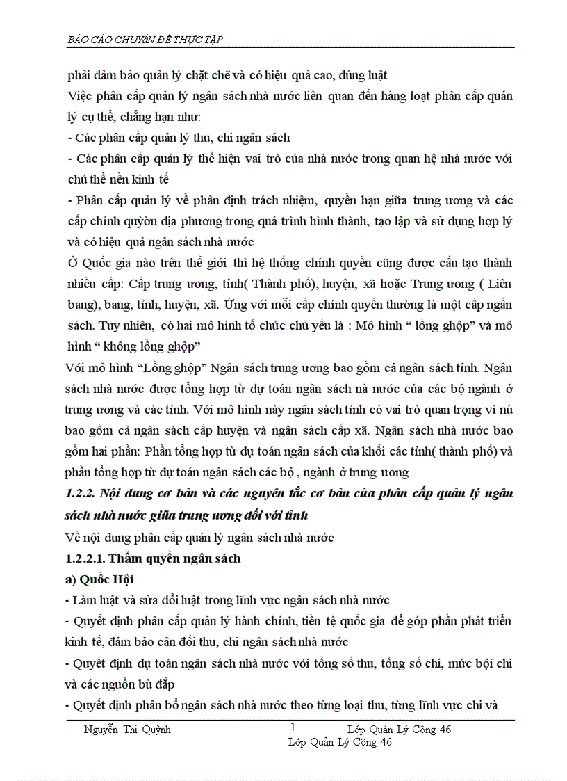 image for page Phân cấp quản lý ngân sách nhà nước giữa Tỉnh và huyện xã ở tỉnh Bắc Ninh giai đoạn 2004 2007 Thực trạng phương hướng giải pháp hoàn thiện 1