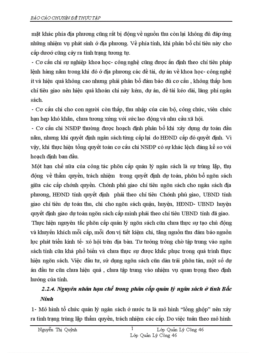 image for page Phân cấp quản lý ngân sách nhà nước giữa Tỉnh và huyện xã ở tỉnh Bắc Ninh giai đoạn 2004 2007 Thực trạng phương hướng giải pháp hoàn thiện 1
