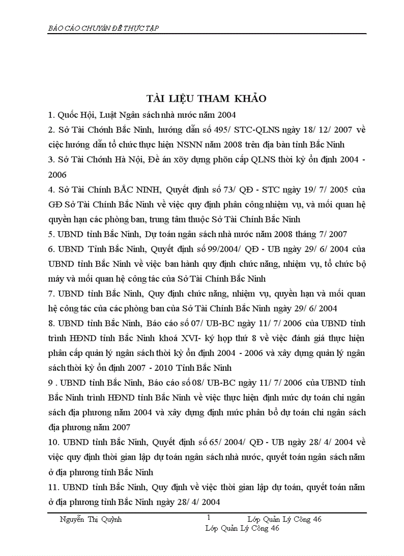 image for page Phân cấp quản lý ngân sách nhà nước giữa Tỉnh và huyện xã ở tỉnh Bắc Ninh giai đoạn 2004 2007 Thực trạng phương hướng giải pháp hoàn thiện 1