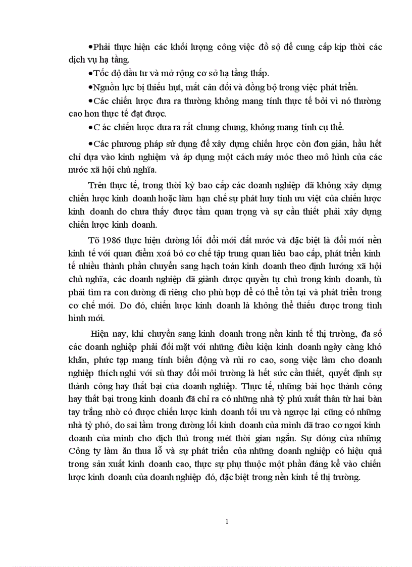 image for page Hoạch định chiến lược kinh doanh ở Tổng Công ty Xây dựng Sông Đà đến năm 2010 1