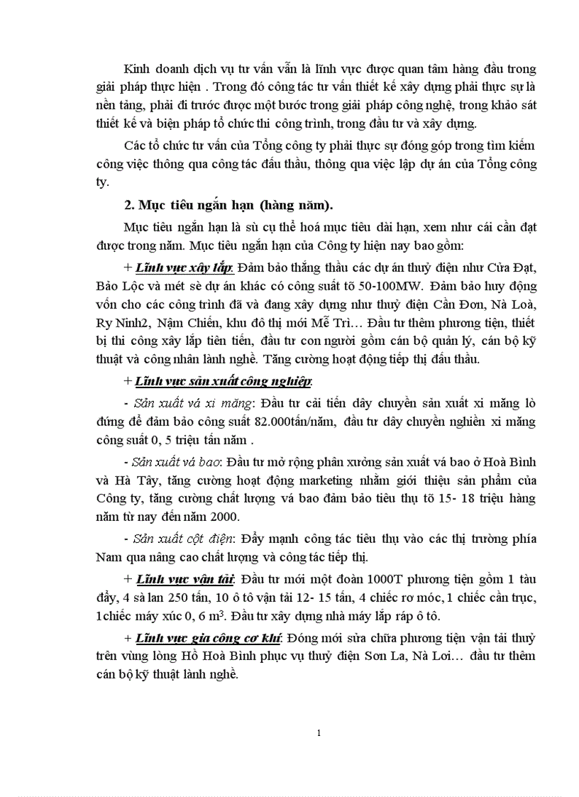 image for page Hoạch định chiến lược kinh doanh ở Tổng Công ty Xây dựng Sông Đà đến năm 2010 1