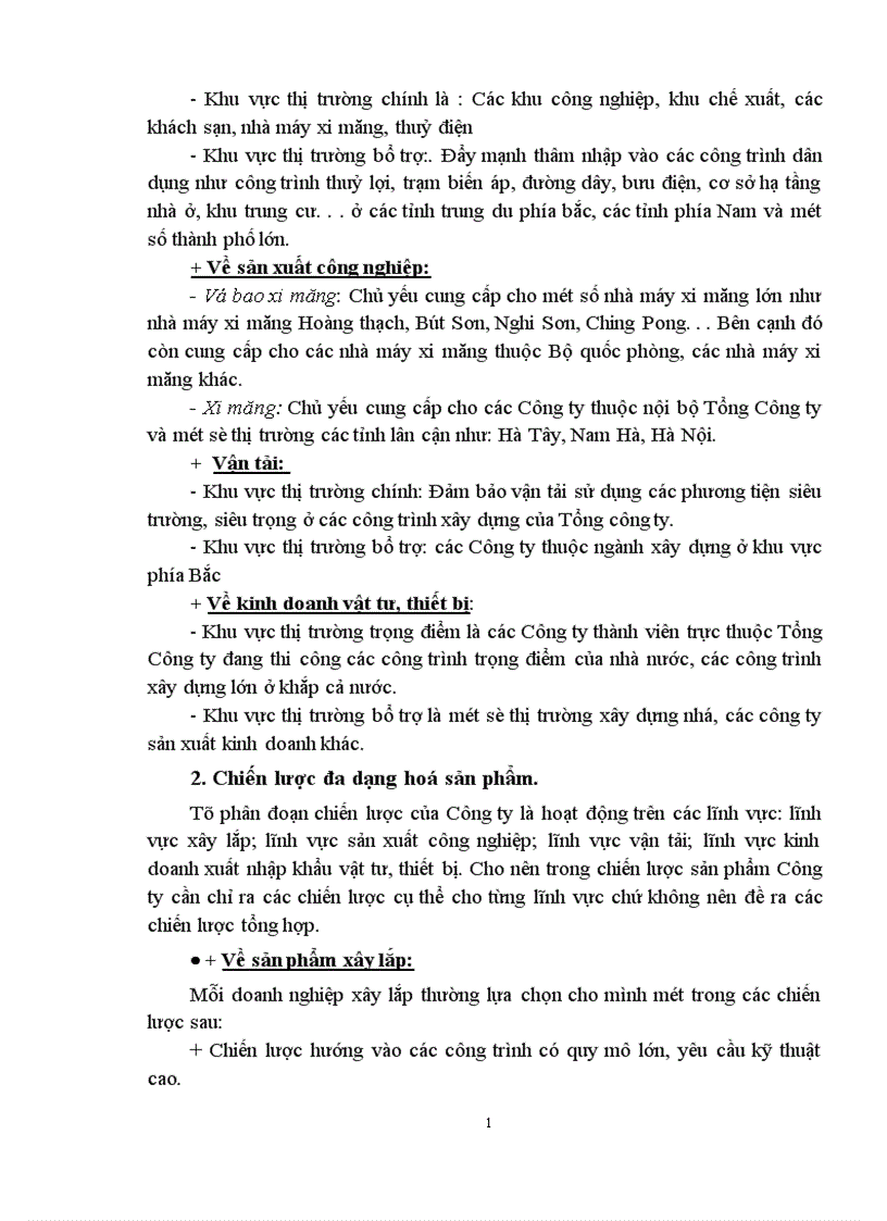 image for page Hoạch định chiến lược kinh doanh ở Tổng Công ty Xây dựng Sông Đà đến năm 2010 1