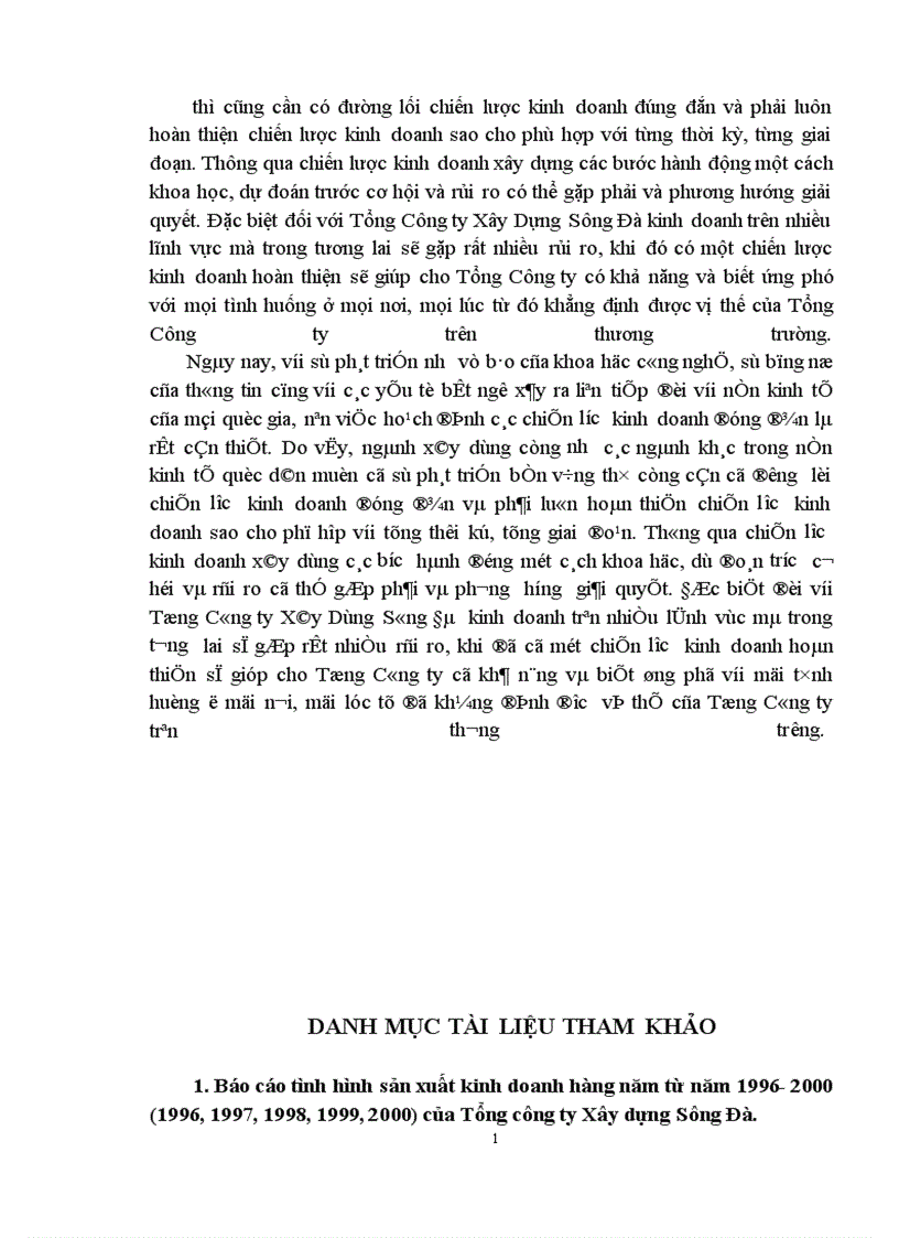image for page Hoạch định chiến lược kinh doanh ở Tổng Công ty Xây dựng Sông Đà đến năm 2010 1