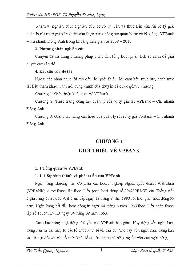 image for page Quản lý rủi ro tỷ giá VPBank chi nhánh Đông Anh 1