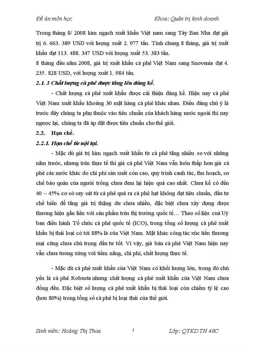 image for page thực trạng chất lượng và giá trị xuất khẩu cà phê việt nam hiện nay 1