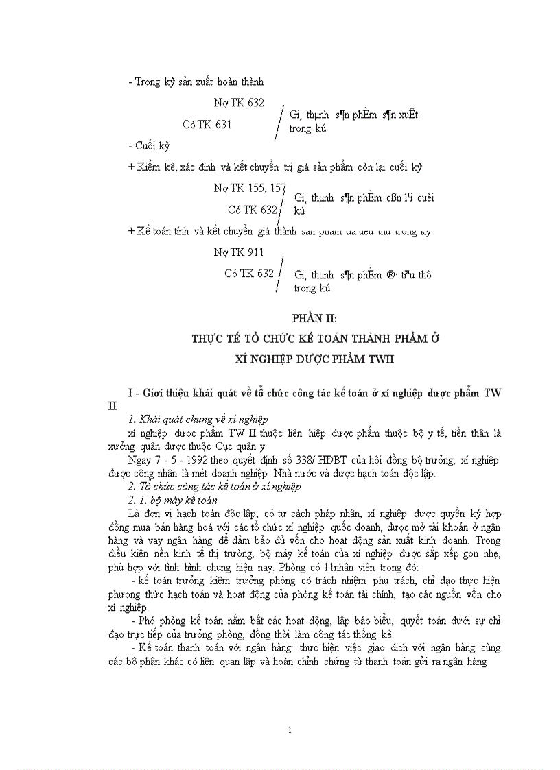 image for page tổ chức công tác kế toán thành phẩm ở xí nghiệp dược phẩm TW II Hà nội 1