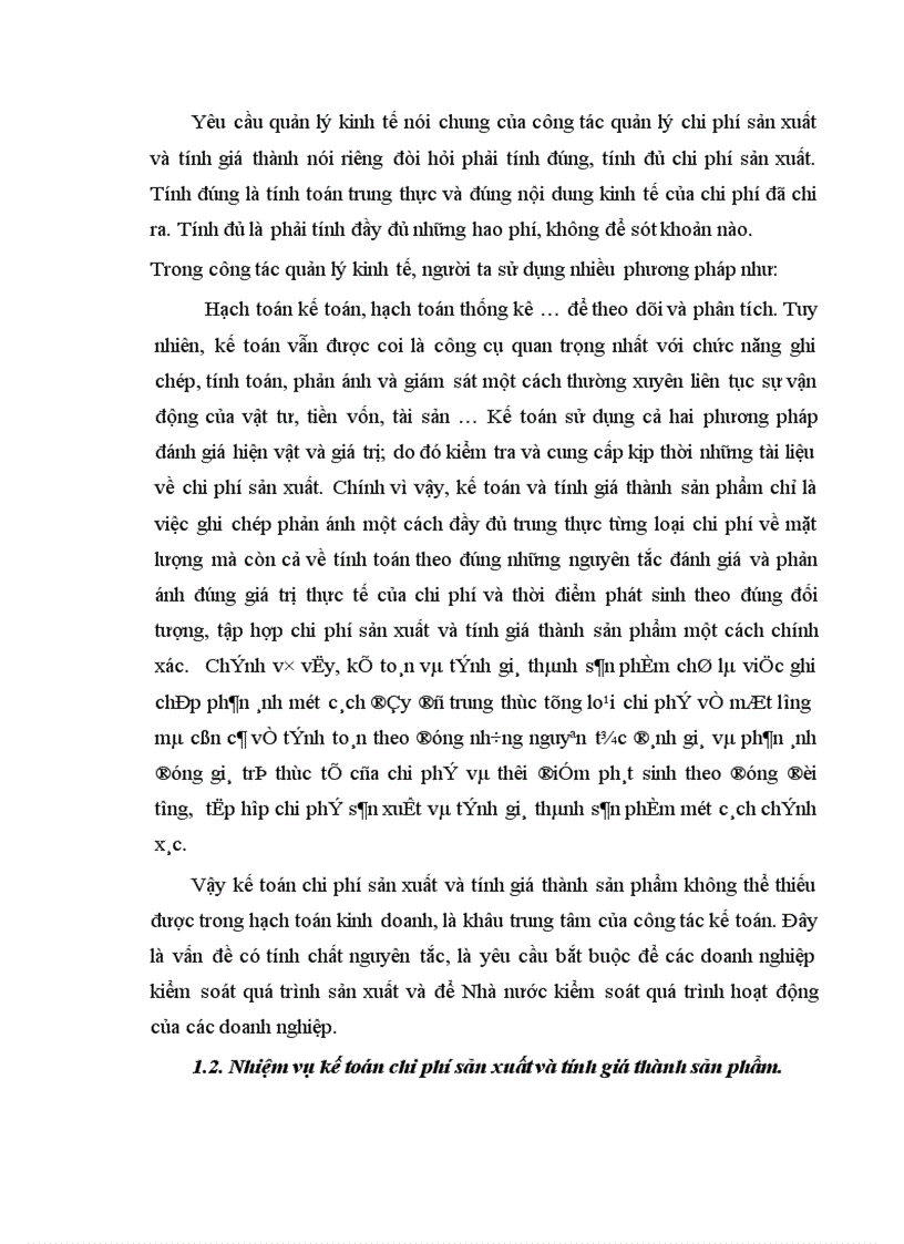 Tổ chức công tác kế toán tổng hợp chi phí sản xuất và tính giá thành sản phẩm ở công ty xuất nhập khẩu thuỷ sản nam Hà Tĩnh 1