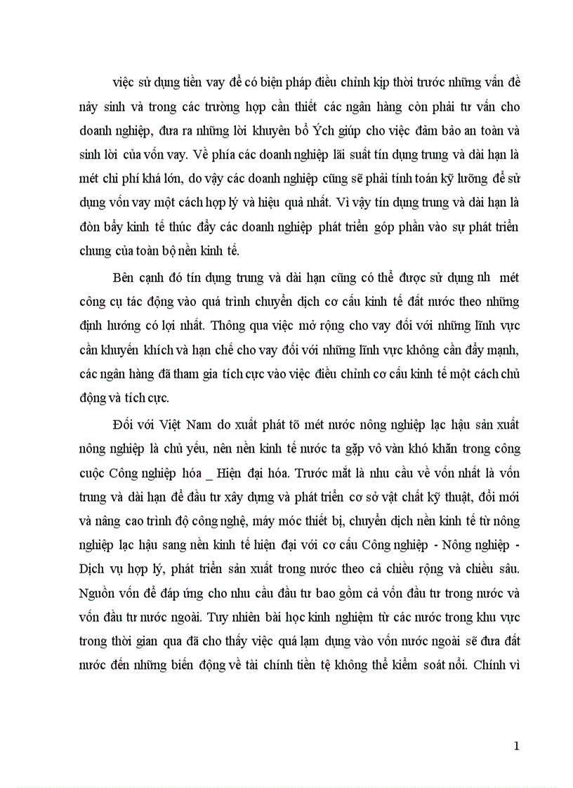 image for page Giải pháp mở rộng và nâng cao chất lượng tín dụng trung và dài hạn tại Ngân hàng Công Thương Ba Đình 1