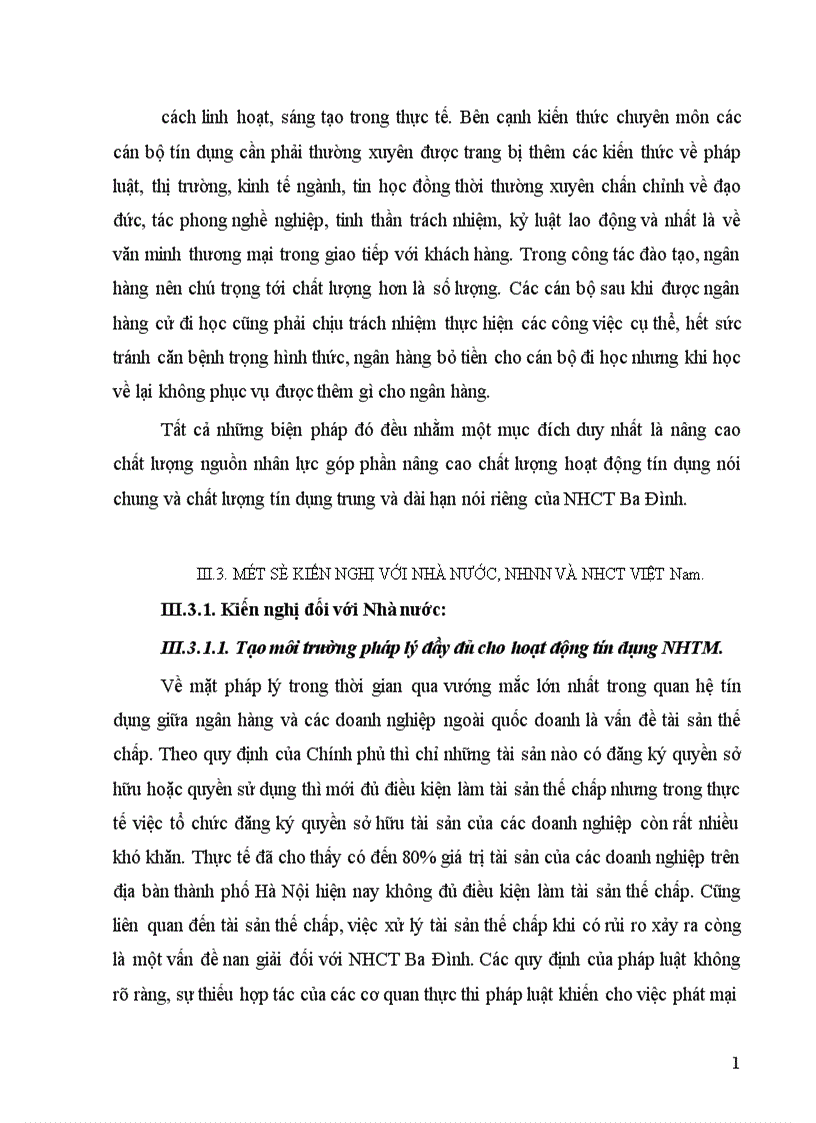 image for page Giải pháp mở rộng và nâng cao chất lượng tín dụng trung và dài hạn tại Ngân hàng Công Thương Ba Đình 1