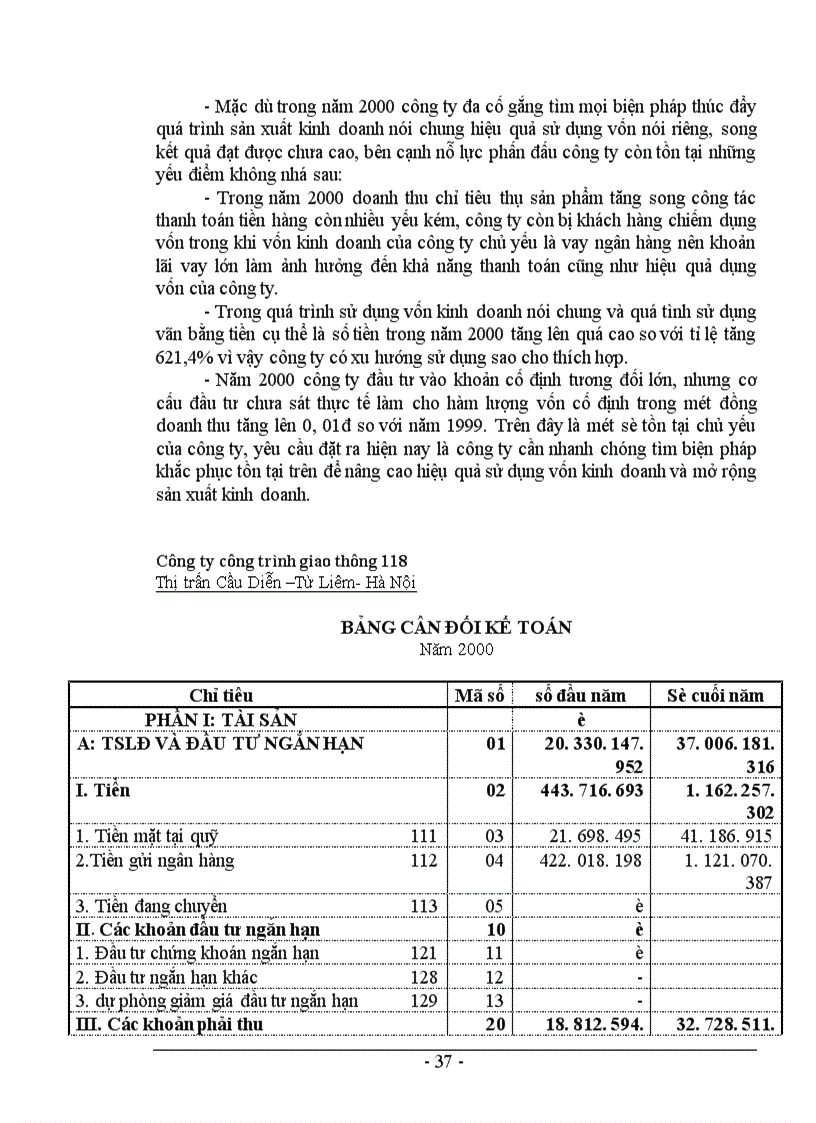 image for page Một số kiến nghị nhằm nâng cao hiệu quả của công tác quản lý vốn ở công ty công trình giao thông 118