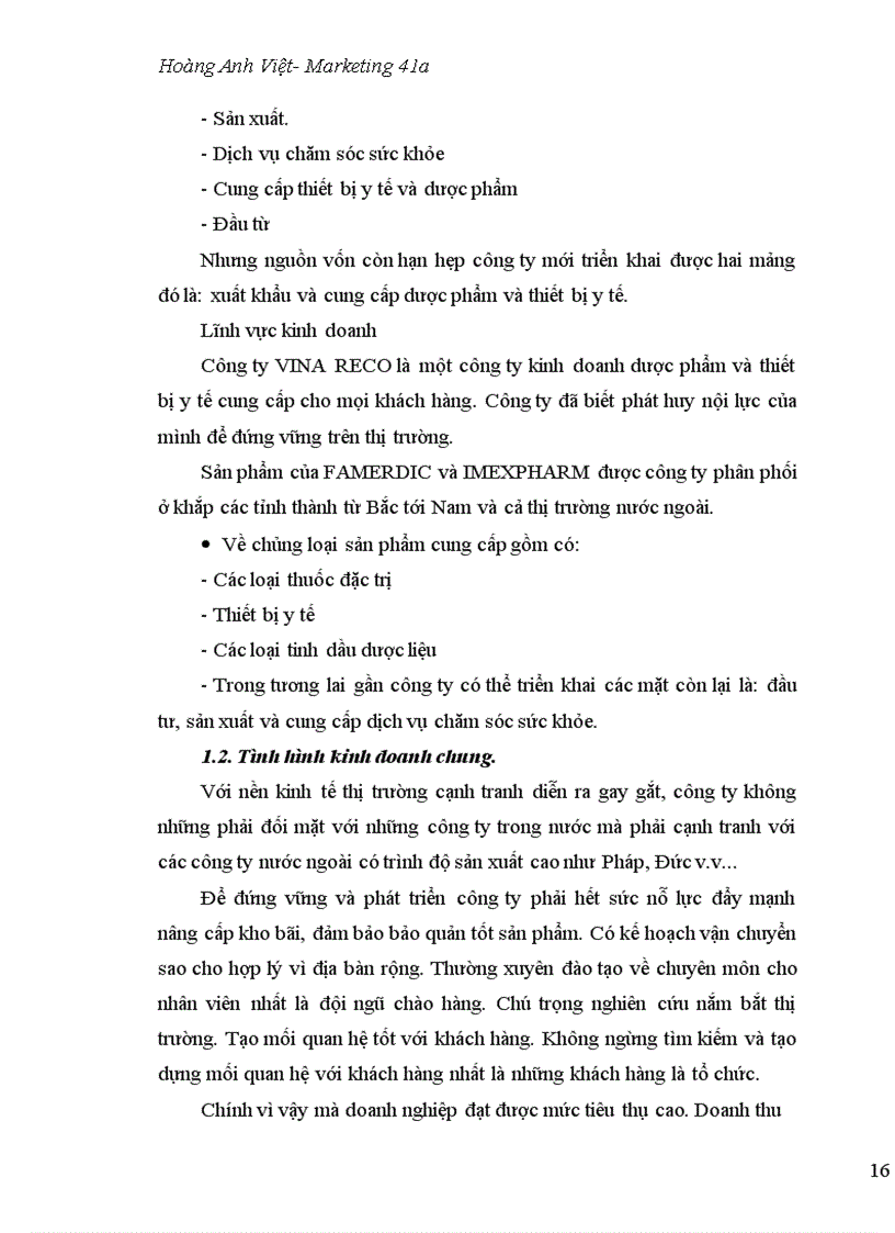 image for page Một số vấn đề quản lý kênh phân phối ở công ty cổ phần chữ thập đỏ Vina Reco 1