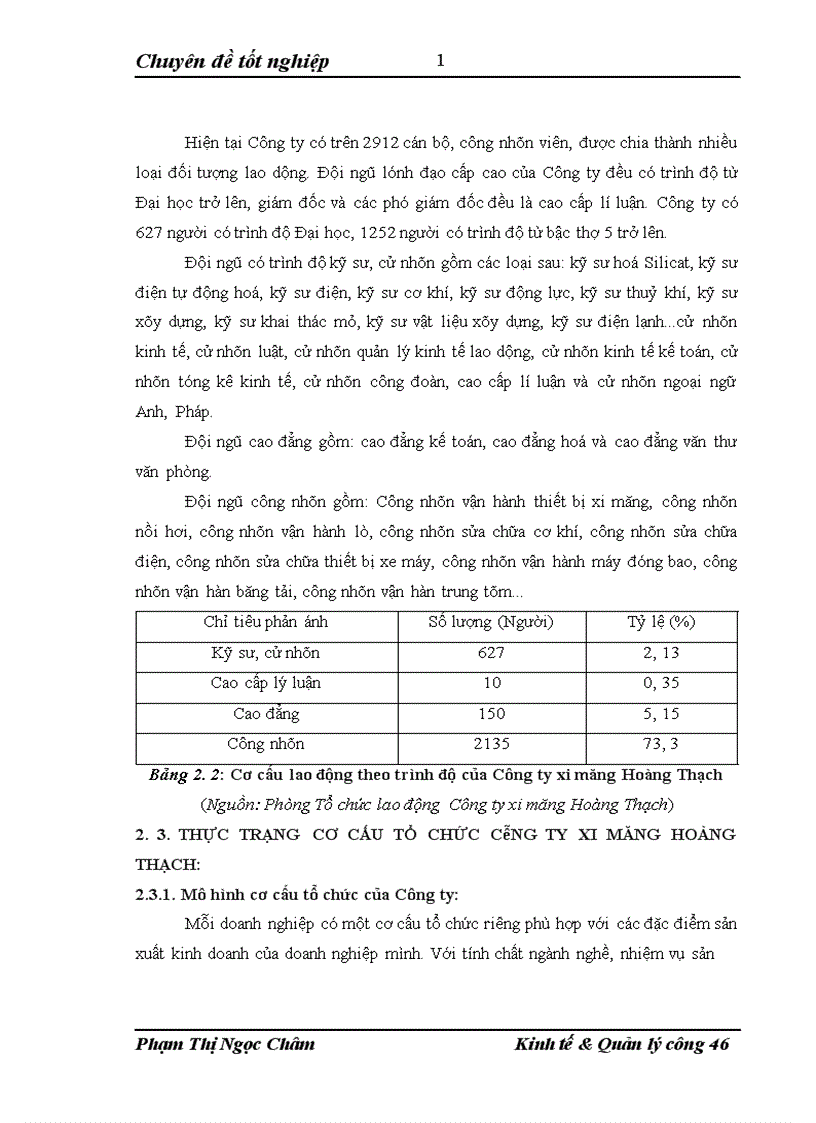 image for page Hoàn thiện cơ cấu tổ chức Công ty xi măng Hoàng Thạch
