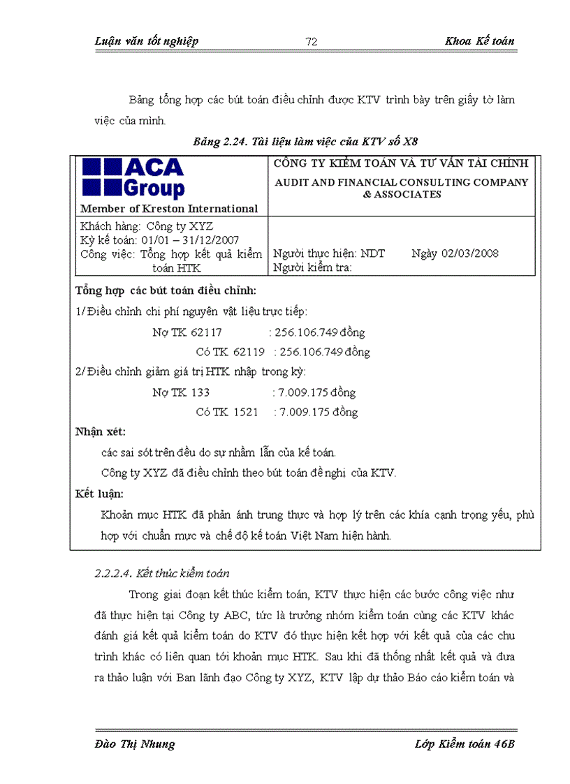 image for page Hoàn thiện kiểm toán chu trình hàng tồn kho trong kiểm toán báo cáo tài chính do Công ty Kiểm toán và Tư vấn Tài chính ACAGroup thực hiện 1