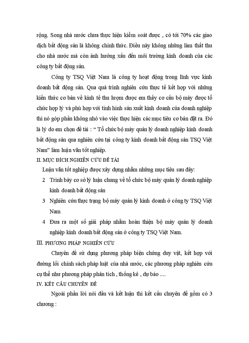 image for page Tổ chức bộ máy quản lý doanh nghiệp kinh doanh bất động sản qua nghiên cứu tại công ty kinh doanh bất động sản TSQ Việt Nam 1