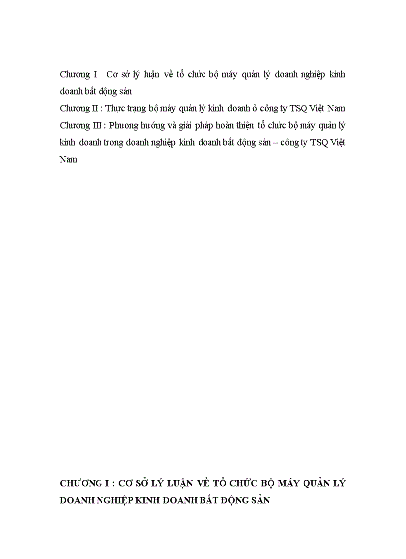 image for page Tổ chức bộ máy quản lý doanh nghiệp kinh doanh bất động sản qua nghiên cứu tại công ty kinh doanh bất động sản TSQ Việt Nam 1