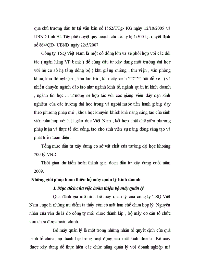 image for page Tổ chức bộ máy quản lý doanh nghiệp kinh doanh bất động sản qua nghiên cứu tại công ty kinh doanh bất động sản TSQ Việt Nam 1