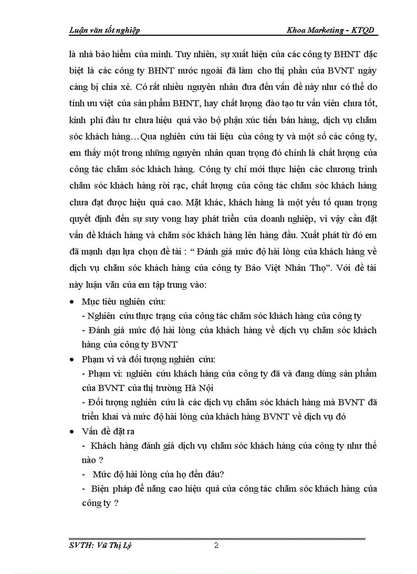 image for page Đánh giá mức độ hài lòng của khách hàng về dịch vụ chăm sóc khách hàng của công ty Bảo Việt Nhân Thọ 1