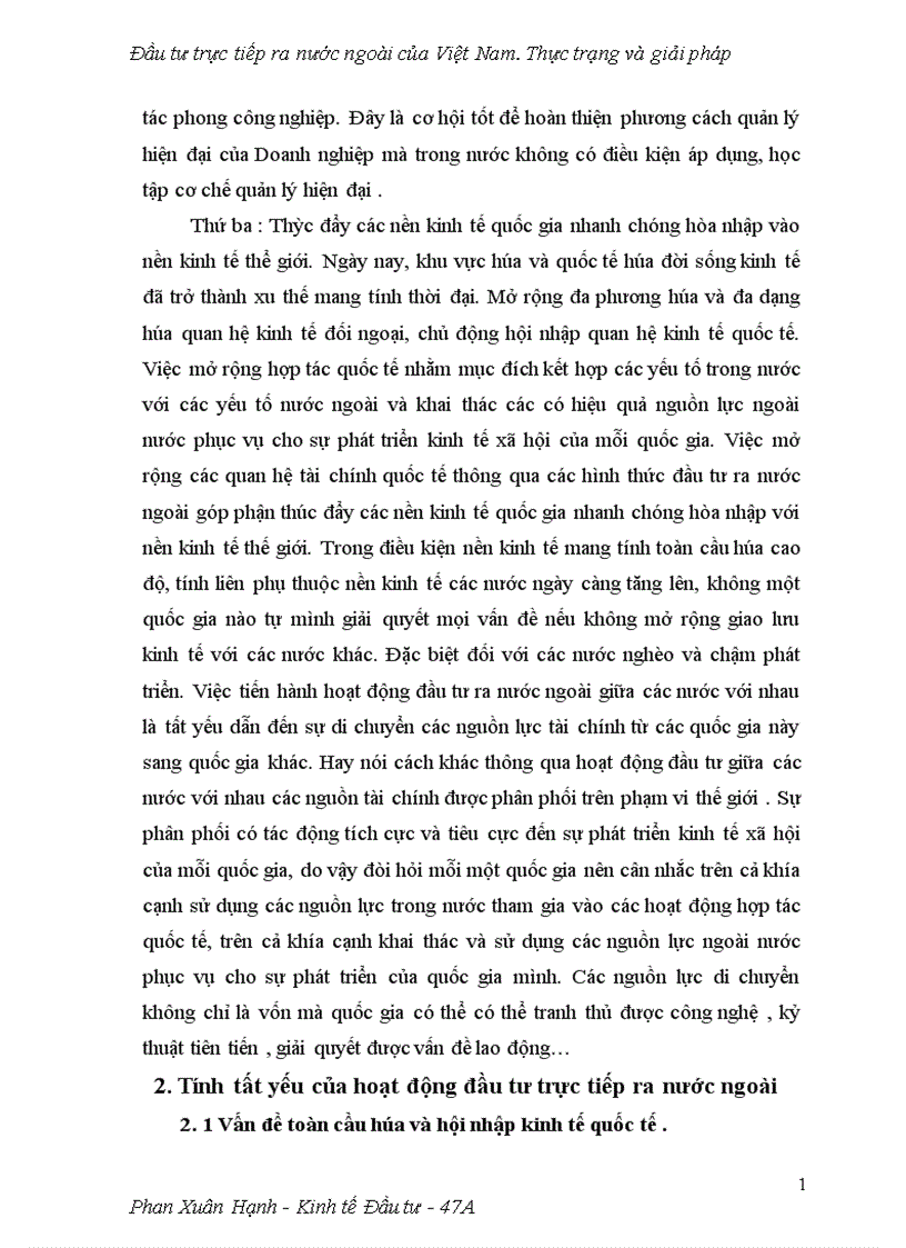 image for page Đầu tư trực tiếp ra nước ngoài của Việt Nam Thực trạng và giải pháp 1
