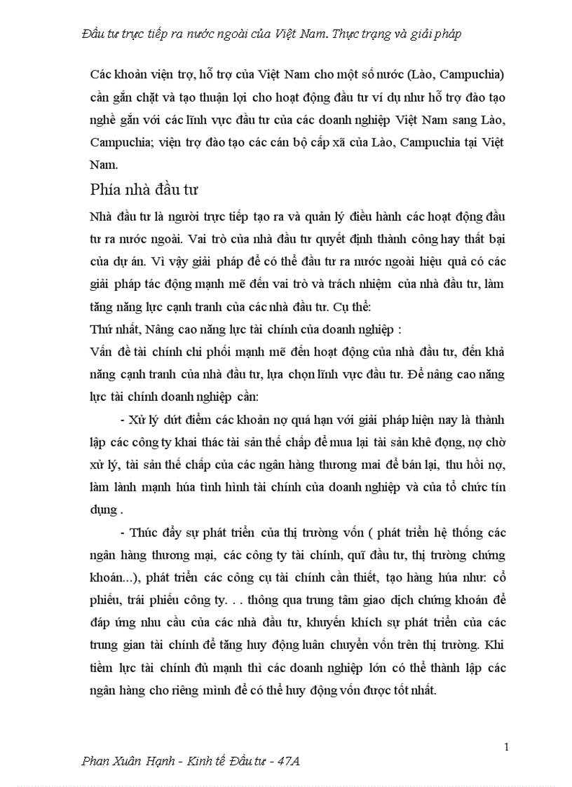 image for page Đầu tư trực tiếp ra nước ngoài của Việt Nam Thực trạng và giải pháp 1