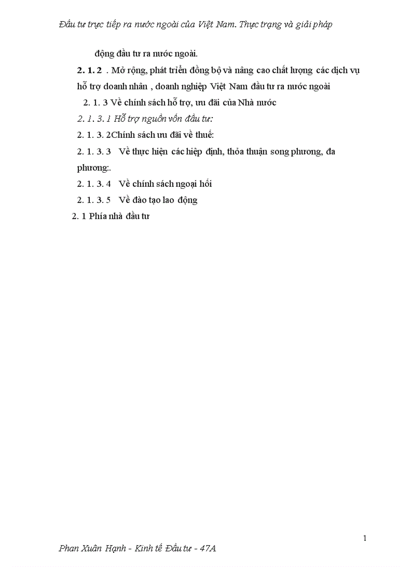 image for page Đầu tư trực tiếp ra nước ngoài của Việt Nam Thực trạng và giải pháp 1